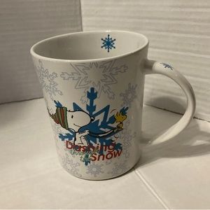 Snoopy mug Dashing Through the Snow coffee cup Peanuts